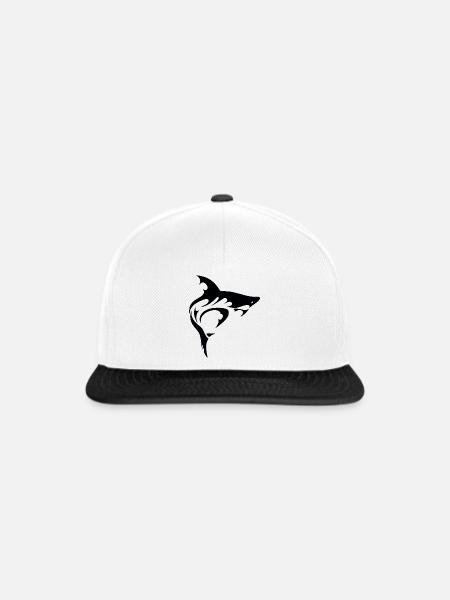 SHARK - Snapback Cap - Weiß/Schwarz
