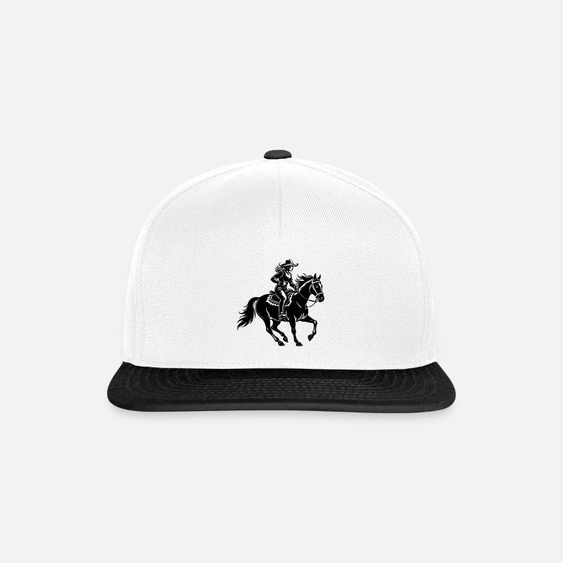 Kuh - Snapback Cap - Weiß/Schwarz