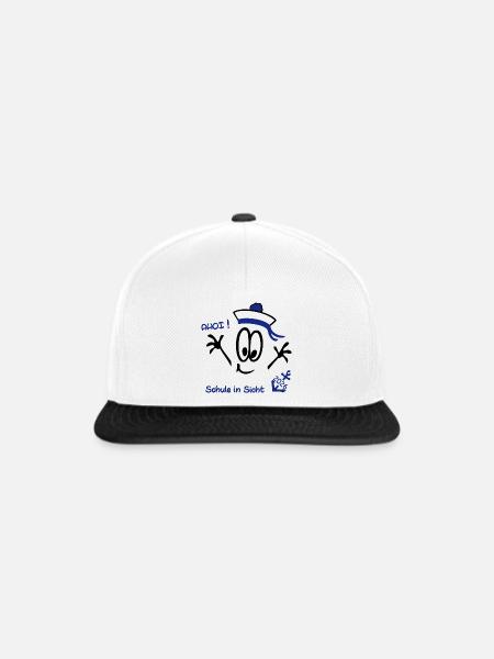 Ahoi Schulstart  - Snapback Cap - Weiß/Schwarz