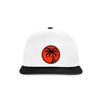 Plage icône des palmiers - Casquette snapback - blanc/noir - Devant