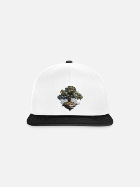 Baum - Snapback Cap - Weiß/Schwarz