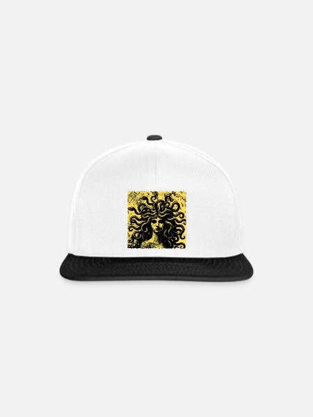 Hard-Techno-Rave-Band – Méduse Industrial Techno - Snapback Cap - Weiß/Schwarz