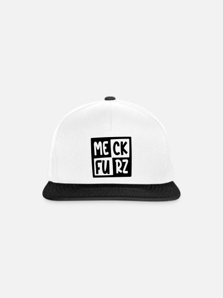 MECK-FURZ - Snapback Cap - Weiß/Schwarz
