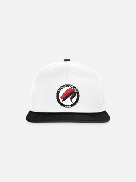 Wohlstand für Aale - - Snapback Cap - Weiß/Schwarz