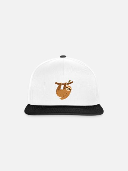 faultier just chilling - Snapback Cap - Weiß/Schwarz