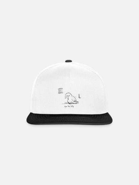 Wurde zu albern – Lustige Gans - Snapback Cap - Weiß/Schwarz