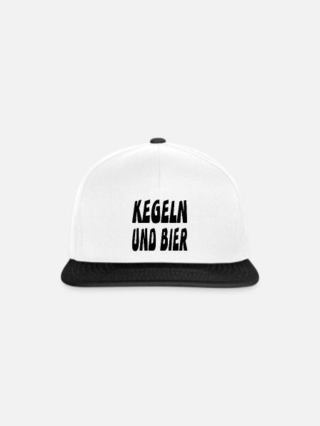Kegeln - Snapback Cap - Weiß/Schwarz