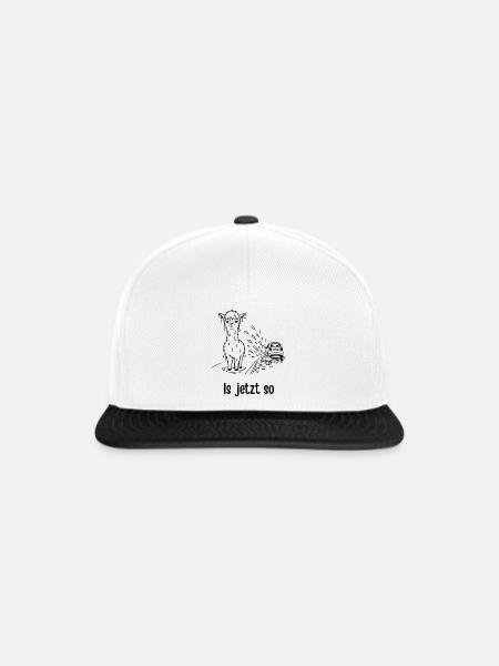 Alpaka – Is jetzt so - Snapback Cap - Weiß/Schwarz