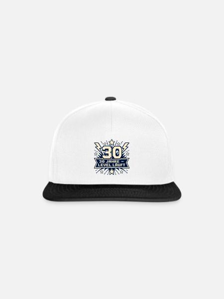 30 Jahre – Level läuft - Snapback Cap - Weiß/Schwarz