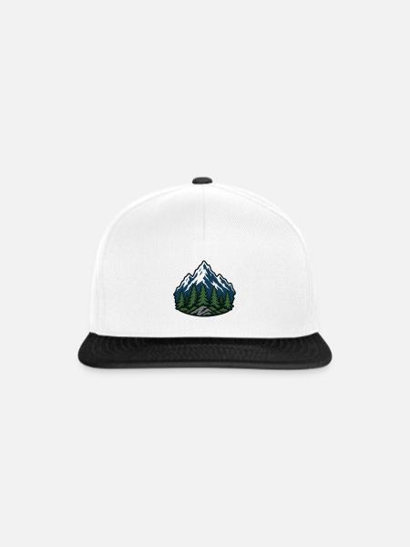 Bergwald Patch - Snapback Cap - Weiß/Schwarz