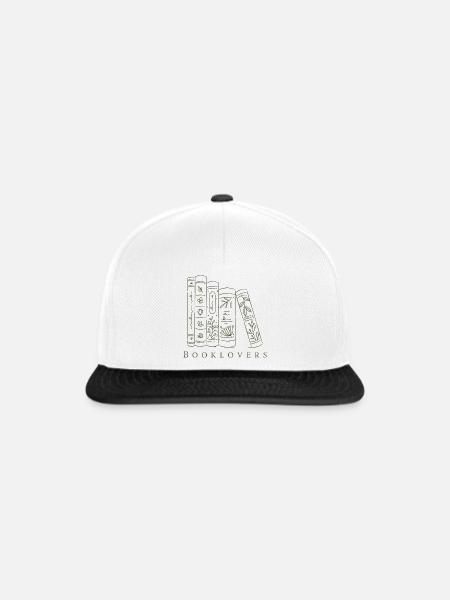 Booklovers - Snapback Cap - Weiß/Schwarz
