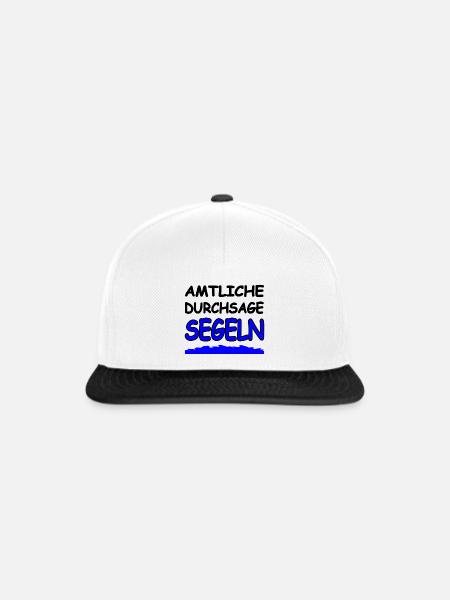 Segeln - Snapback Cap - Weiß/Schwarz