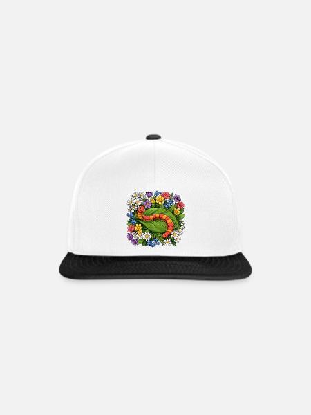 Hundertfüßer Cartoon - Snapback Cap - Weiß/Schwarz