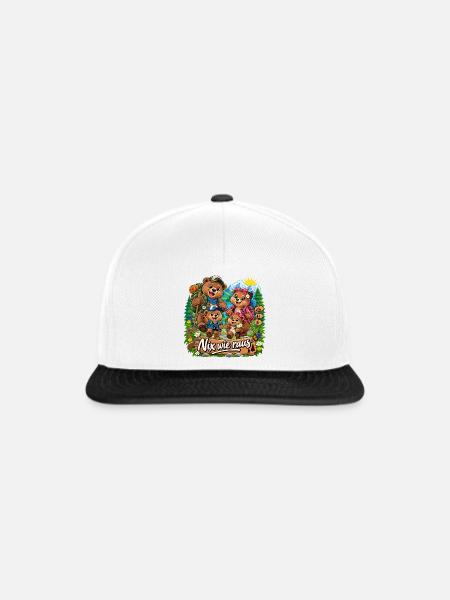 Bären auf Tour - Snapback Cap - Weiß/Schwarz