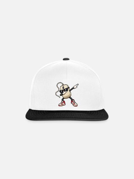 Dabbing Retro Computermaus - Snapback Cap - Weiß/Schwarz
