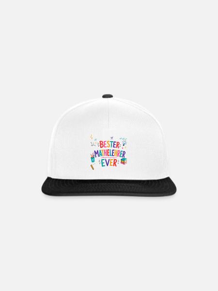 Bester Mathelehrer Ever! - Snapback Cap - Weiß/Schwarz