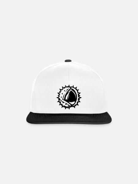 Kastanie Icon - Snapback Cap - Weiß/Schwarz