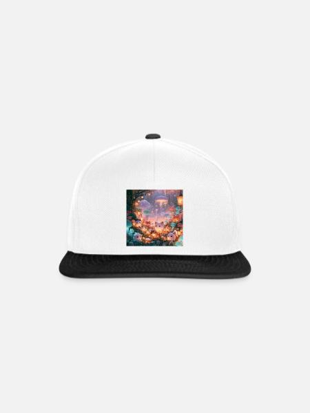 Märchenwald der leuchtenden Nagetiere - Snapback Cap - Weiß/Schwarz