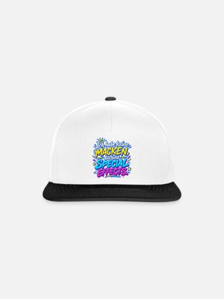 Special Effects: Mackenfrei - Snapback Cap - Weiß/Schwarz