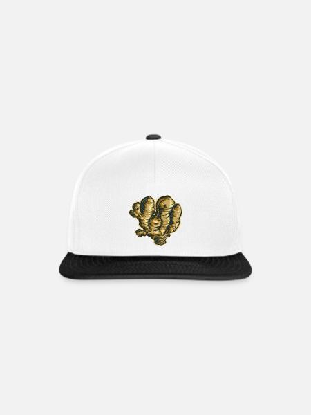 Ingwer - Snapback Cap - Weiß/Schwarz