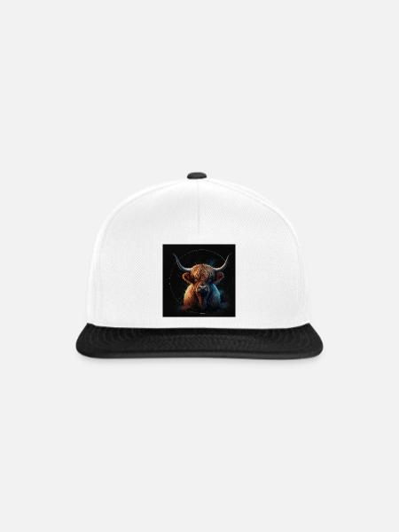 Highland Rind - Snapback Cap - Weiß/Schwarz