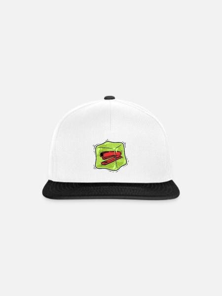 Offie-Humor – Jell-O-Tacker-Streich - Snapback Cap - Weiß/Schwarz