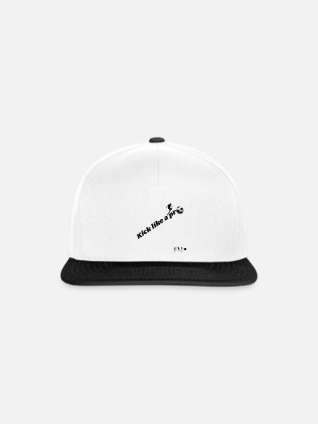 Kick_like_a_pro - Snapback Cap - Weiß/Schwarz