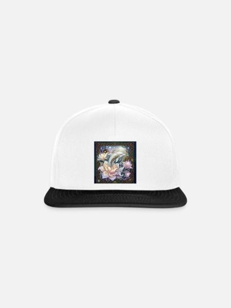Verzauberter keltischer Delfin. - Snapback Cap - Weiß/Schwarz