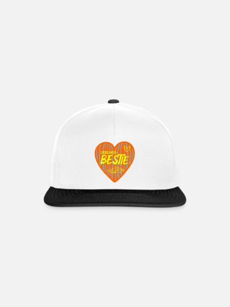 Lieblingsfreundin Bestie Freundin - Snapback Cap - Weiß/Schwarz
