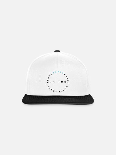 Zone 2 Neon Kreis Emblem - Snapback Cap - Weiß/Schwarz