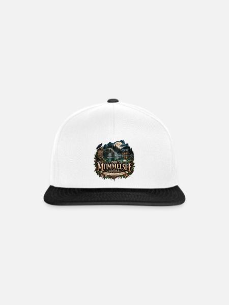 Der Mummelsee – Schwarzwälder Sage - Snapback Cap - Weiß/Schwarz