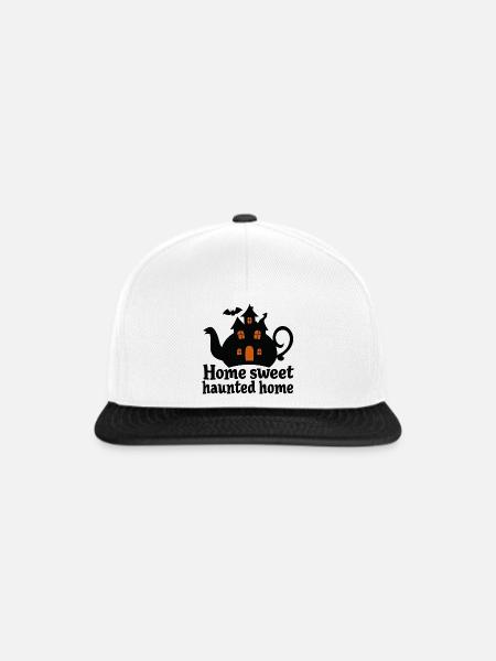 Spuk-Teekanne Hausdesign - Snapback Cap - Weiß/Schwarz