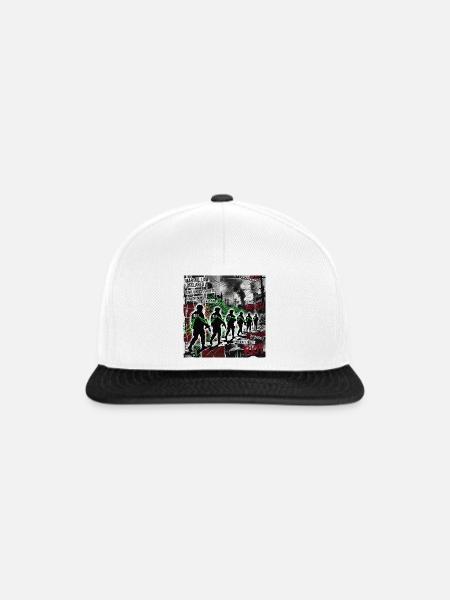 Digitales Kanonenfutter - Snapback Cap - Weiß/Schwarz