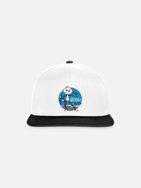 Geht nicht gibts nicht - Handwerker Comic - Snapback Cap - Weiß/Schwarz