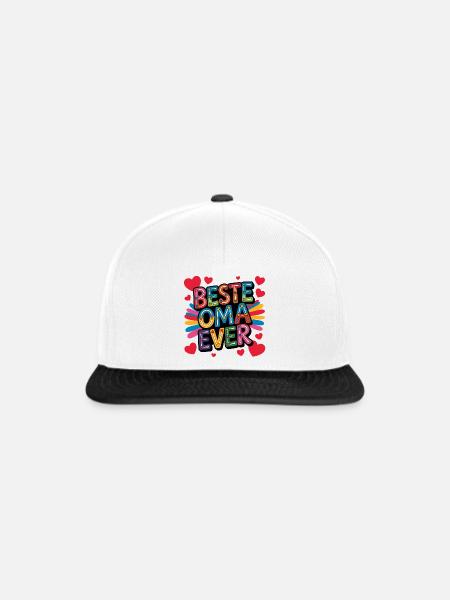 Best Oma Ever - Snapback Cap - Weiß/Schwarz