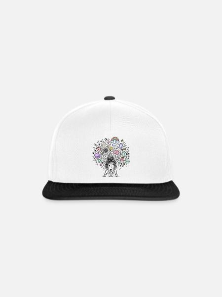 adhs-brain - Snapback Cap - Weiß/Schwarz