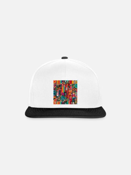 Shiny Burst Werkstatt - Snapback Cap - Weiß/Schwarz