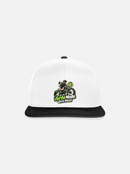 E-Bike Turbo - Snapback Cap - Weiß/Schwarz