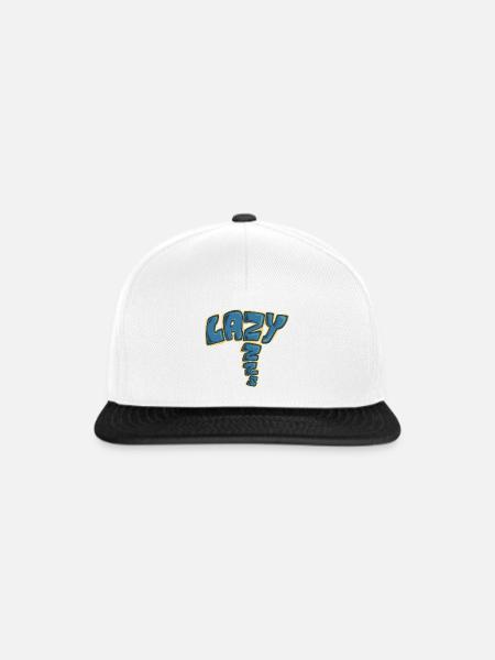 Faul, ein gezogenes Wort - Snapback Cap - Weiß/Schwarz