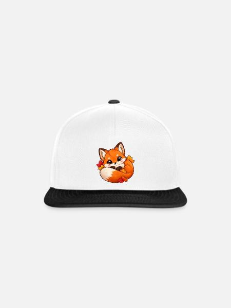 Ungezogener Herbstfuchs - Snapback Cap - Weiß/Schwarz