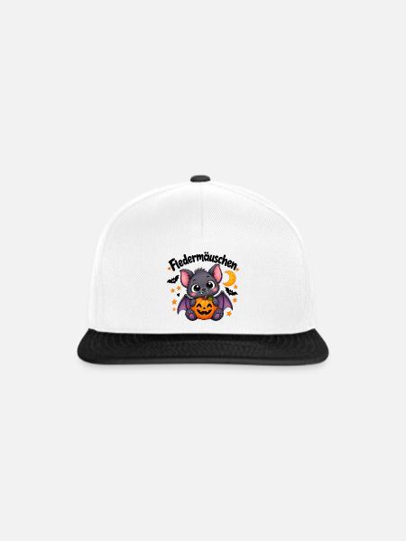 Fledermäuschen - Snapback Cap - Weiß/Schwarz