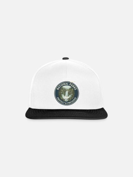 Nationalparks Schutz Logo - Snapback Cap - Weiß/Schwarz