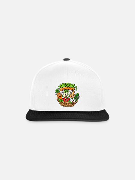 Veggie Gewinn Gemüsekorb Cartoon - Snapback Cap - Weiß/Schwarz