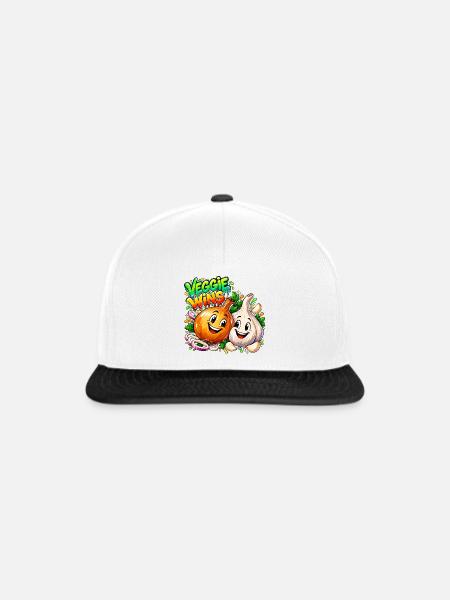Gemüse gewinnt - Snapback Cap - Weiß/Schwarz