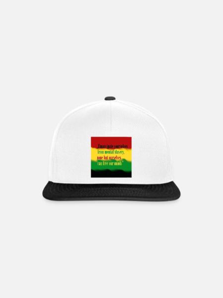 Liebe und Frieden - Snapback Cap - Weiß/Schwarz