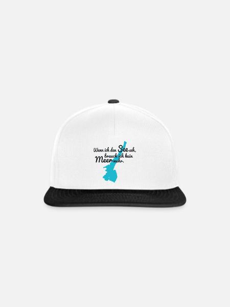 Gardasee - Snapback Cap - Weiß/Schwarz