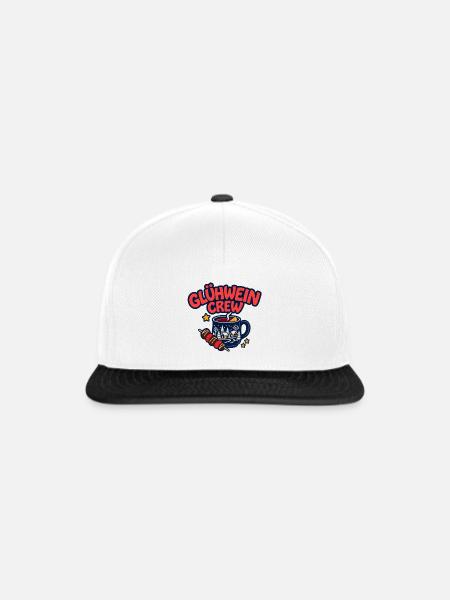 Glühwein Crew - Snapback Cap - Weiß/Schwarz
