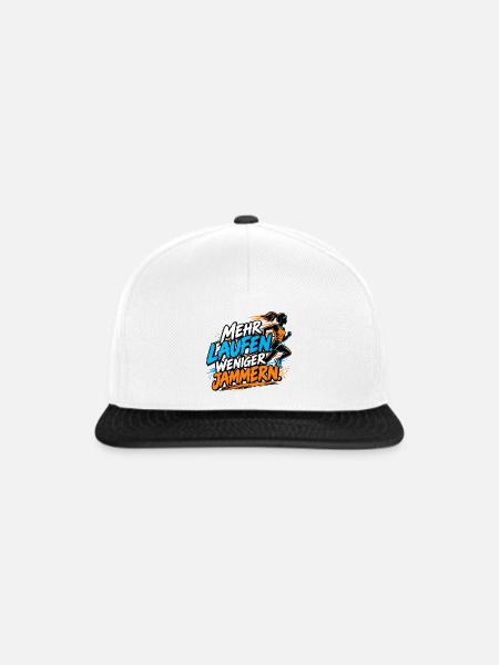 Joggen - Mehr Laufen - Joggerinnen - Snapback Cap - Weiß/Schwarz