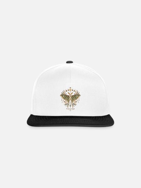 Mondfalter der Nacht - Snapback Cap - Weiß/Schwarz