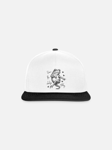Dance like nobody's watching - Frosch Tänzer - Snapback Cap - Weiß/Schwarz